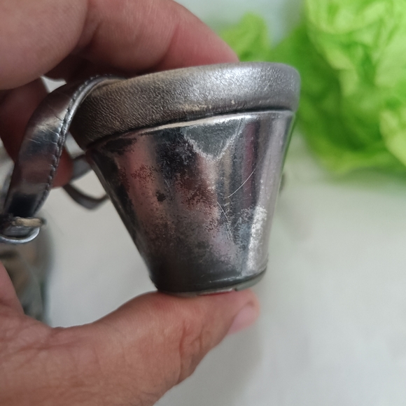 Prada Silver metallic Jeweled  Sandals size 38 - Picture 7 of 16